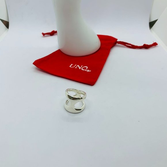 Uno de 50 Ring- SHORTCUT Ring Silver-Plated Metal Ring Women Jewelry Gift size 8 - Picture 11 of 12